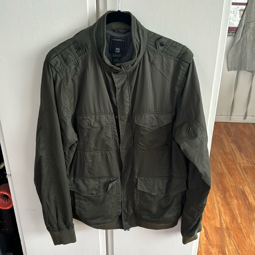 O’Neill bomber/members only style jacket   army green